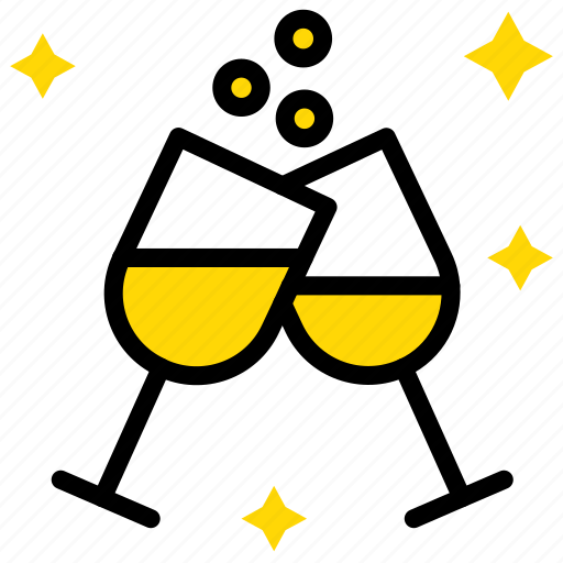 New, year, glass, drink, party icon - Download on Iconfinder