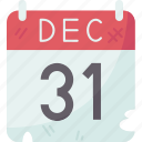 new, year, eve, december, calendar