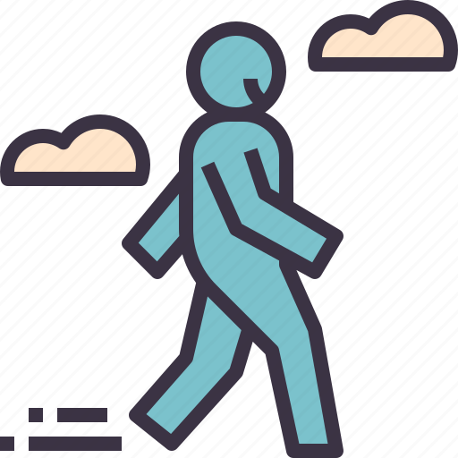 Walk, happy, exercise, hike, wander, moving, movement icon - Download on Iconfinder