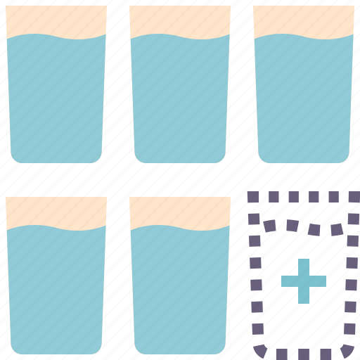 Water, drink, hydration, cup, glass, daily icon - Download on Iconfinder