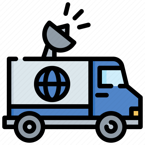 Van, car, transportation, satellite, dish, vehicle icon - Download on Iconfinder