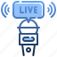 live, stream, microphone, news, report 
