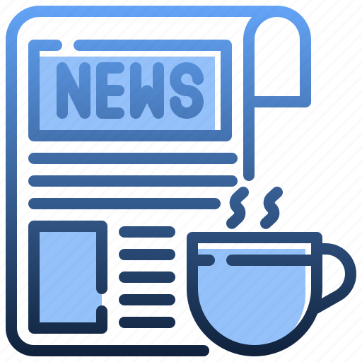 Newspaper, communications, journal, news, coffee, cup icon - Download on Iconfinder
