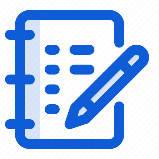 Notebook, pencil, notepad, writing, notes, paper icon - Download on Iconfinder