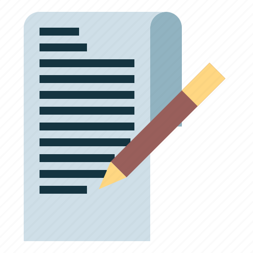 Document, paper, pencil, writing icon - Download on Iconfinder