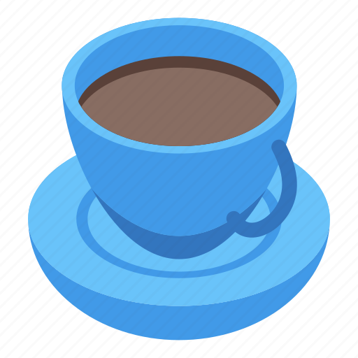 Newspaper, coffee, cup, isometric icon - Download on Iconfinder