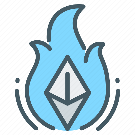 Ethereum, cryptocurrency, gas, fee, fire, burn icon - Download on Iconfinder