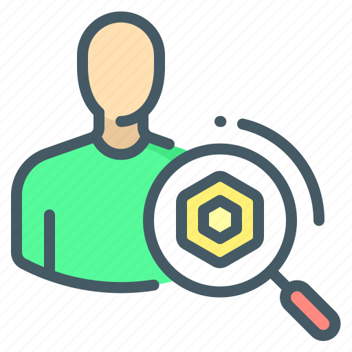 User, search, magnifier, person, nft, blockchain icon - Download on Iconfinder