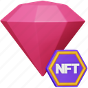 nft, game, asset, diamond, non-fungible, token, digital 