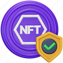 nft, secure, shield, non-fungible, token, protection, cryptocurrency 