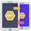 nft, transfer, mobile, blockchain, cryptocurrency, trade, token 
