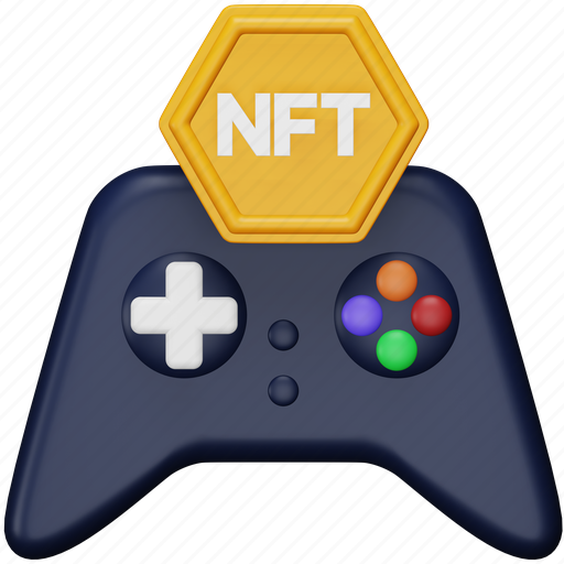 Nft, game, joypad, crypto, control, non-fungible, token 3D illustration - Download on Iconfinder