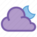 alt, cloudy, night, cloud, forecast, moon, weather