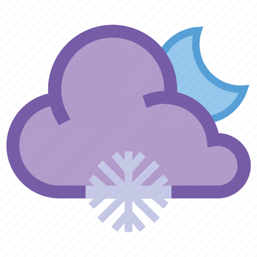 Alt, frosty, night, forecast, moon, snow, snowflake icon - Download on Iconfinder