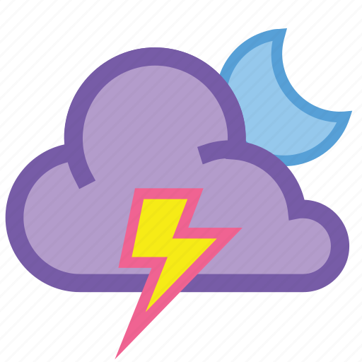 Alt, lightning, night, cloud, forecast, storm, weather icon - Download on Iconfinder