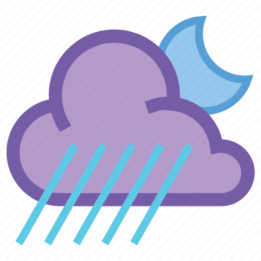 Alt, night, rain, wind, cloud, forecast, weather icon - Download on Iconfinder