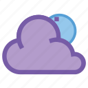 cloudy, night, cloud, forecast, moon, weather