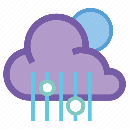 Mix, night, rain, cloud, forecast, moon, weather icon - Download on Iconfinder
