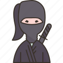 kunoichi, female, ninja, killer, spy