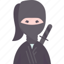 kunoichi, female, ninja, killer, spy