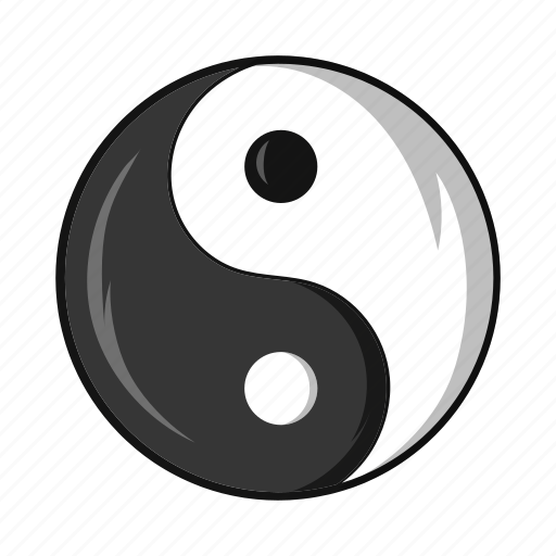 Asian, balance, cartoon, sign, taoism, yang, yin icon - Download on Iconfinder