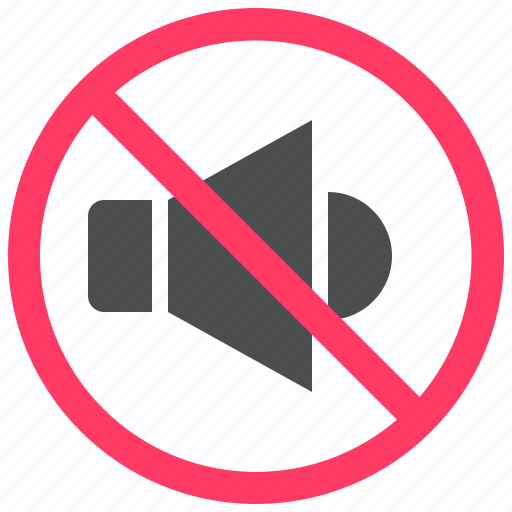 Forbidden, sign, warning, prohibition, no sound, volume, sound icon - Download on Iconfinder