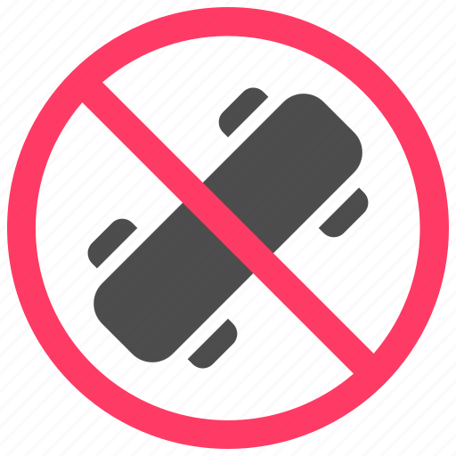 Forbidden, sign, warning, prohibition, skateboard, no skateboarding icon - Download on Iconfinder