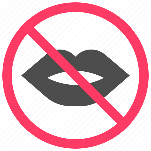 Forbidden, sign, warning, prohibition, lip, no speaking icon - Download on Iconfinder