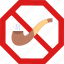 no, smoking, pipe, cigarette, smoke, icon 