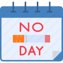 no, tobacco, day, calendar, may, schedule, icon