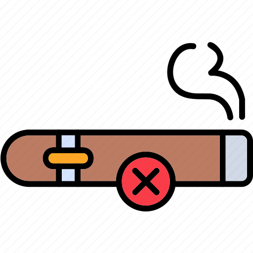 No, cigar, prohibiton, ciga, smoking, cigarette, icon icon - Download on Iconfinder