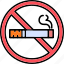 no, smoking, cigarette, forbidden, health, prohibited, restriction, icon 