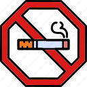 no, smoking, cigarette, forbidden, prohibited, sign, icon