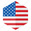 america, country, design, flag, hexagon, usa 