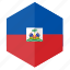 america, country, design, flag, haiti, hexagon 
