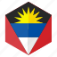 america, antigua barbuda, country, design, flag, hexagon 