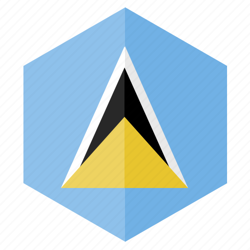 America, country, design, flag, hexagon, saint lucia icon - Download on Iconfinder