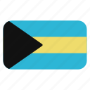 bahamas, flag icon, north america, rounded