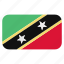 and, flag icon, kitts, nevis, north america, rounded, saint 