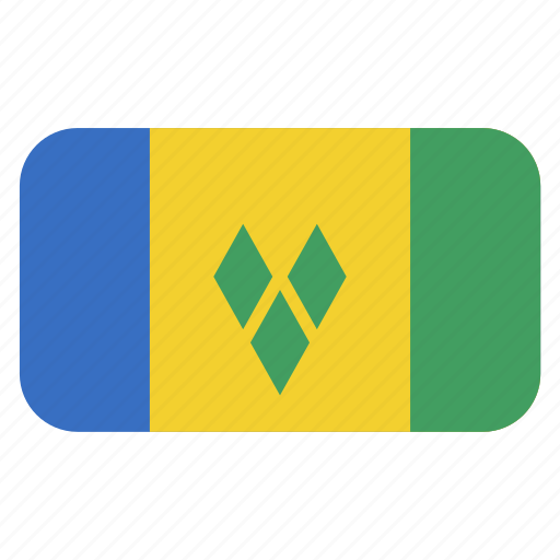 Flag icon, grenadines, north america, rounded, saint, vincent icon - Download on Iconfinder