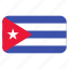 cuba, flag icon, north america, rounded 