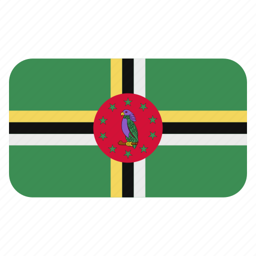 Dominica, flag icon, north america, rounded icon - Download on Iconfinder
