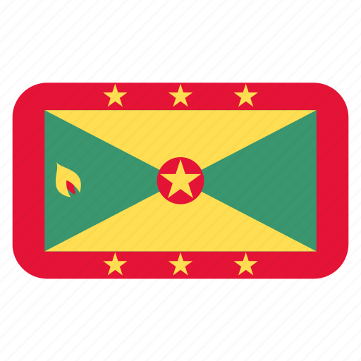 Flag icon, grenada, north america, rounded icon - Download on Iconfinder