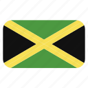 flag icon, jamaica, north america, rounded