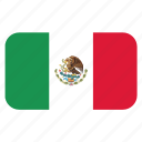 flag icon, mexico, north america, rounded