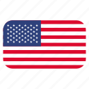 america, flag icon, north america, of, rounded, states, united