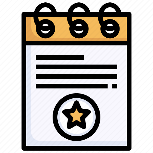 Favorite, star, notepad, file, notebook icon - Download on Iconfinder