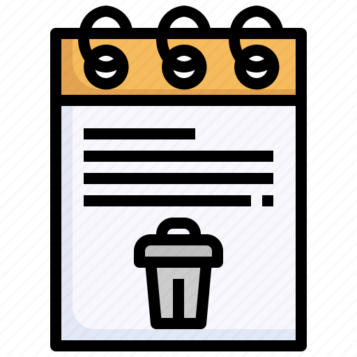 Trash, can, notepad, delete, notebook, bin icon - Download on Iconfinder