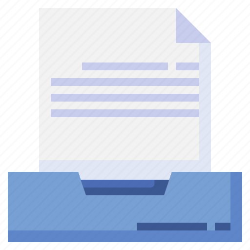 Tray, notes, office, material, notepad, archive icon - Download on Iconfinder