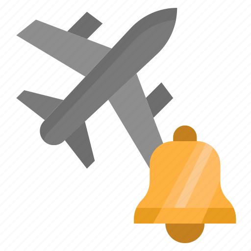 Airplane, flight, travel, bell, ring icon - Download on Iconfinder